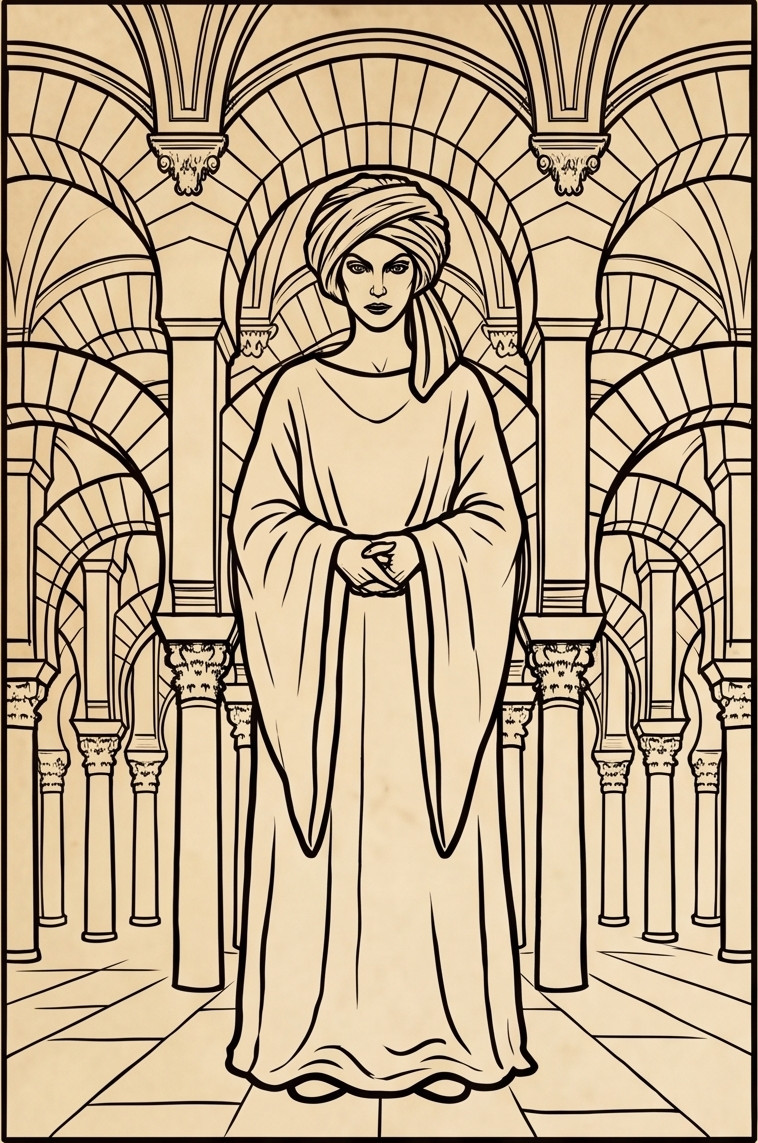 Ilustración de Al-Hakam en la novela Al Andalus Yenesis